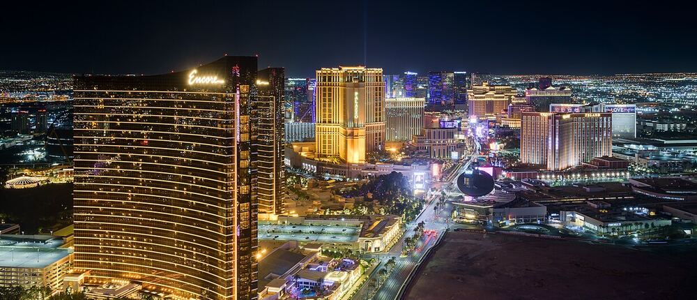 The Las Vegas Strip lit up at night